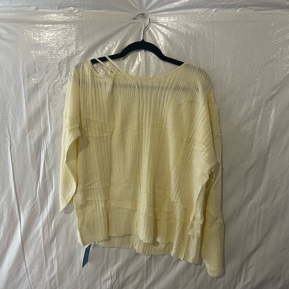NWT CUPSHE Cream Knit Off The Shoulder Sweater Size Medium